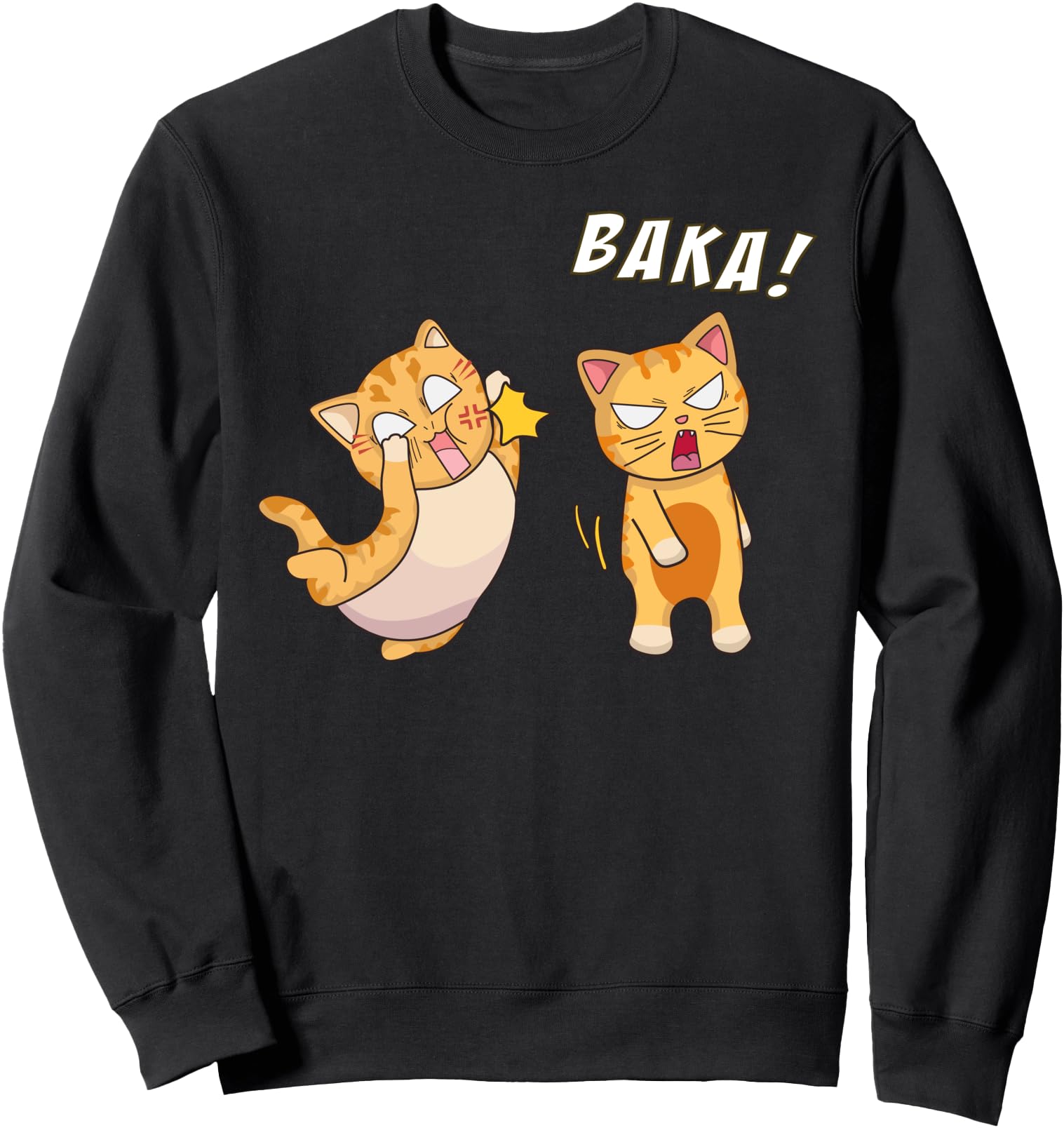 Funny Anime Baka cat Slap - Baka Japanese Sweatshirt