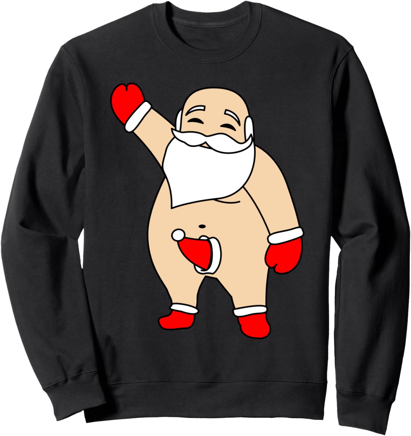 Naked Santa Funny Naughty Christmas Gift Sweatshirt