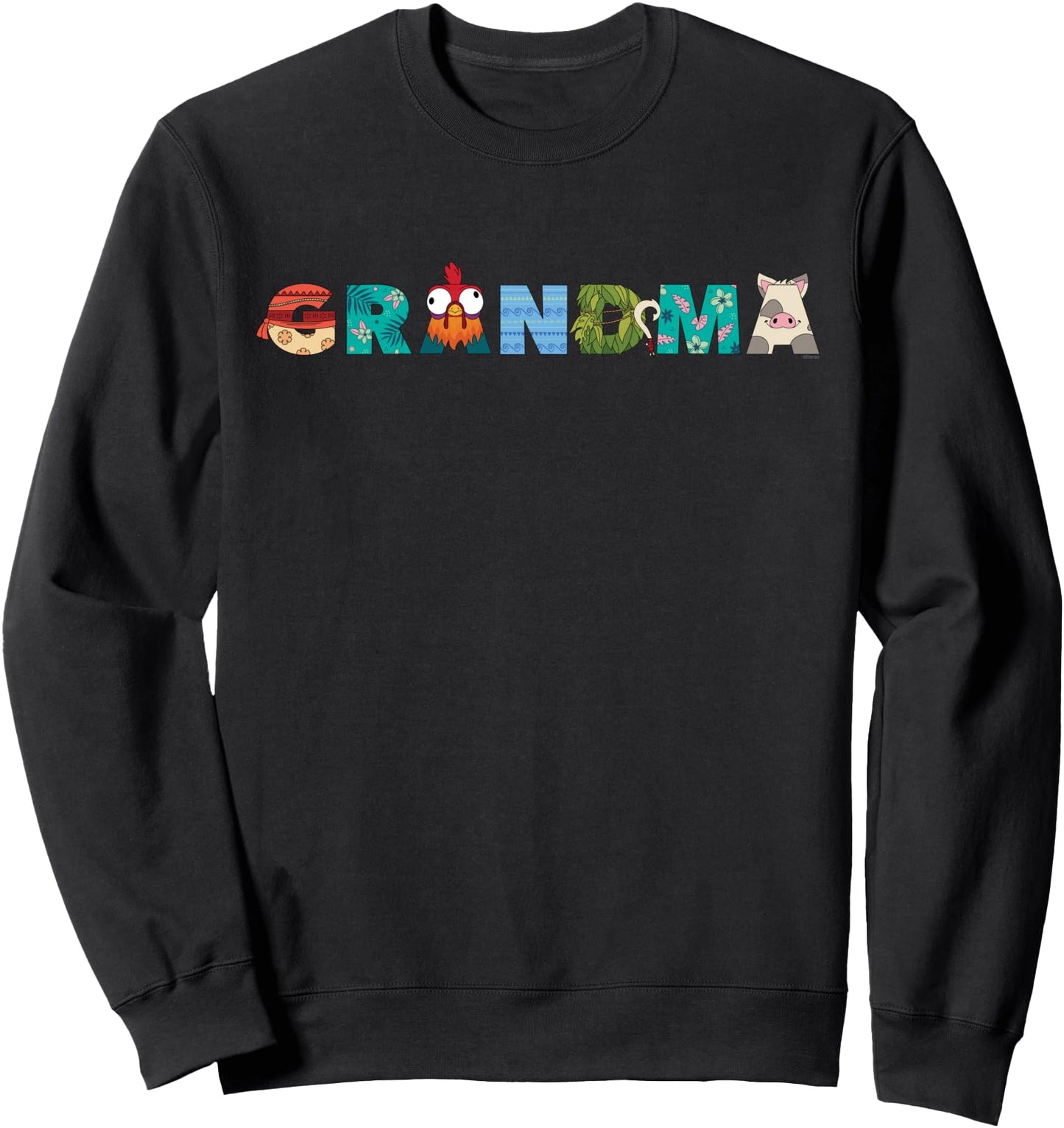 Disney Moana Letters Grandma Gift Family Trip Vacation Sweatshirt