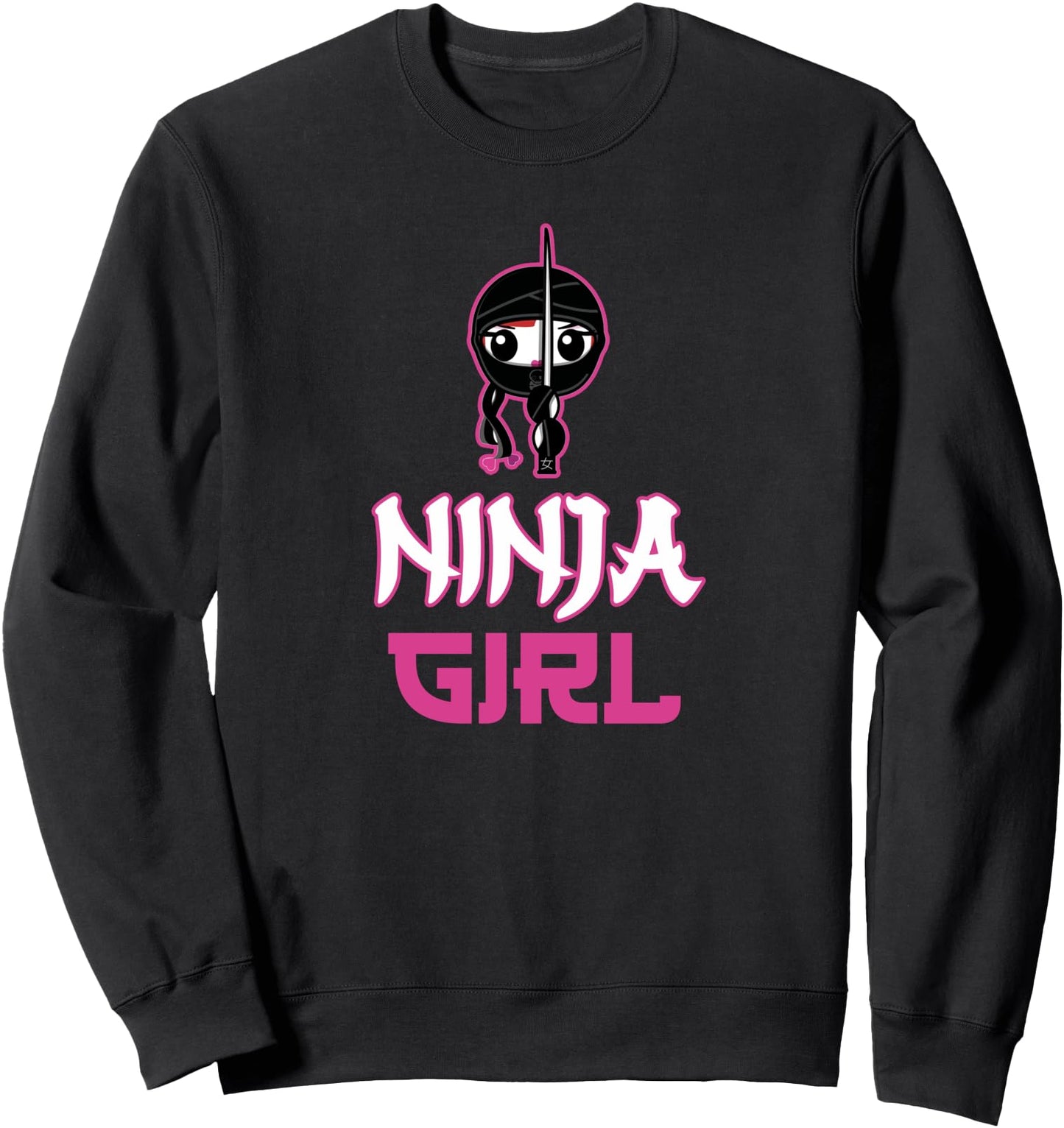 Ninja Girl Funny Japanese Sweatshirt