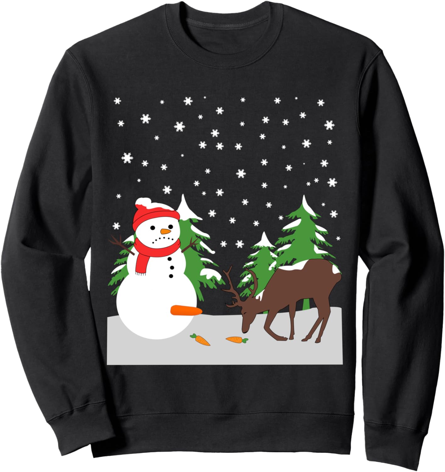 Snowman Carrot Tail Ugly Christmas Sweater Fun Humorous Gift Sweatshirt