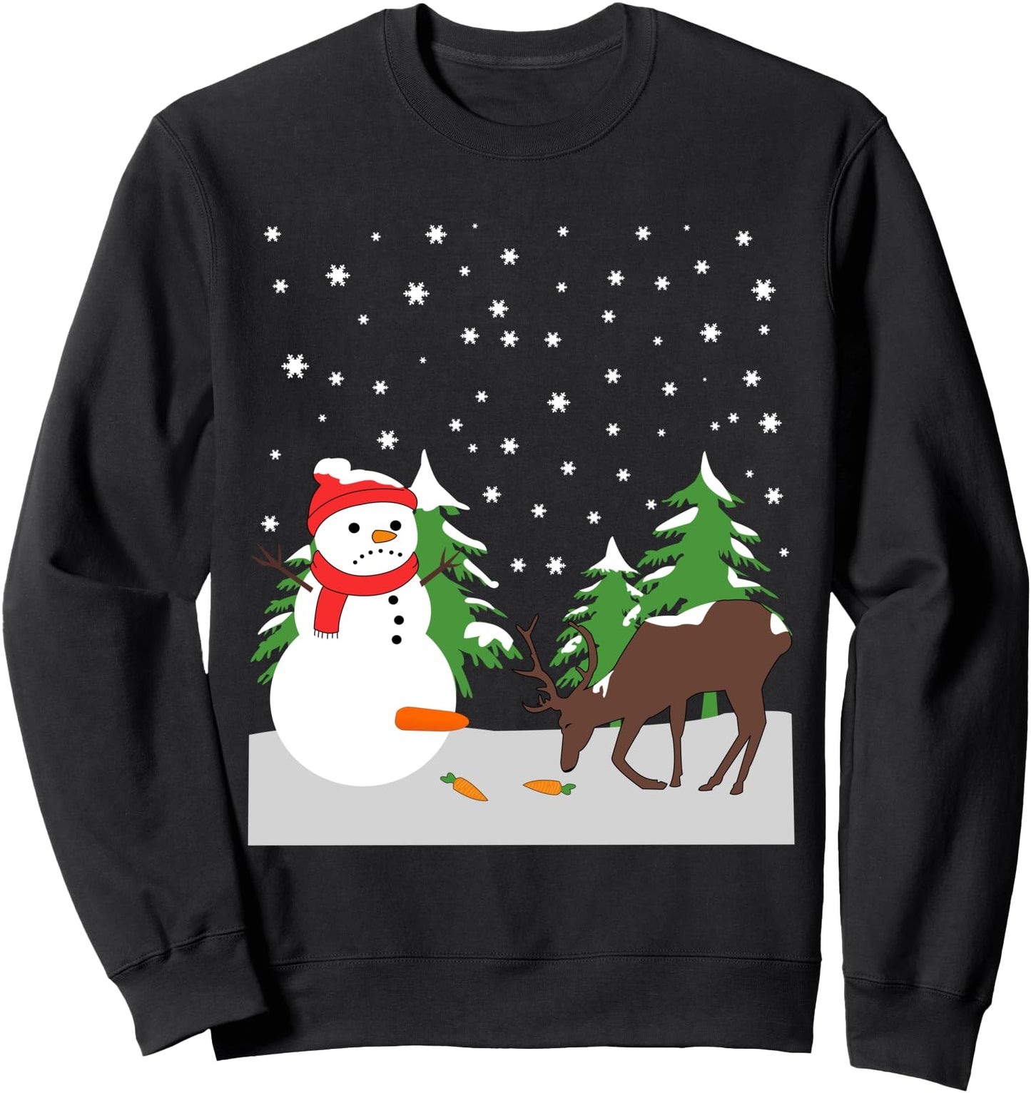 Snowman Carrot Tail Ugly Christmas Sweater Fun Humorous Gift Sweatshirt