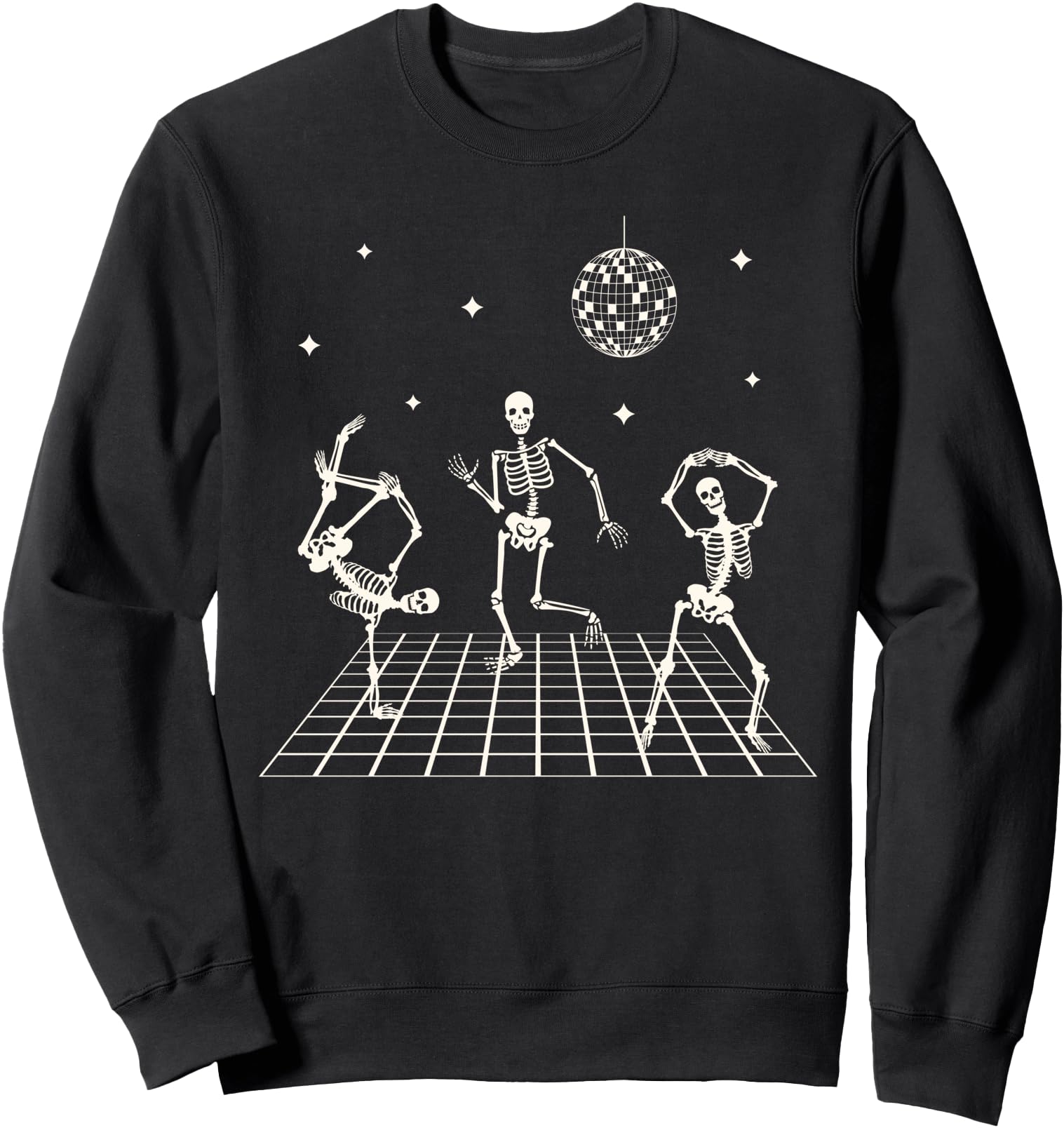 Skeletons Dancing at the Club with a disco ball Halloween Sweatshirt