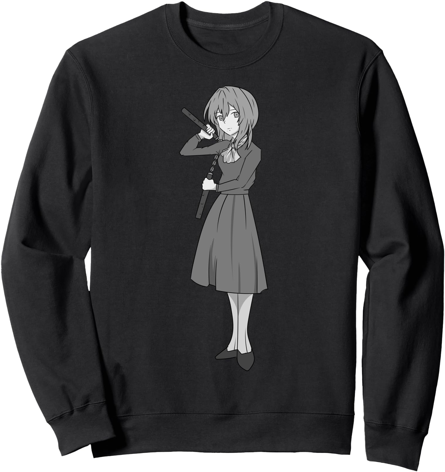 Anime Nunchaku Girl - Japanese Horror Aesthetic Kawaii - Sweatshirt