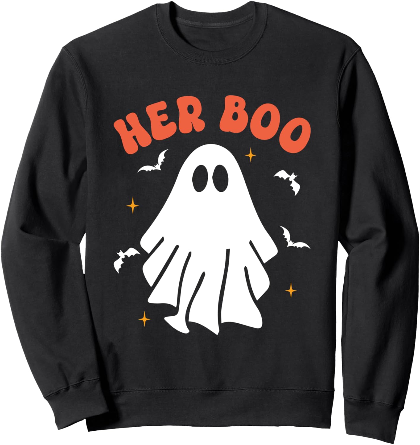 Her Boo & His Boo Funny Matching Halloween Pajama Couples Sweatshirt