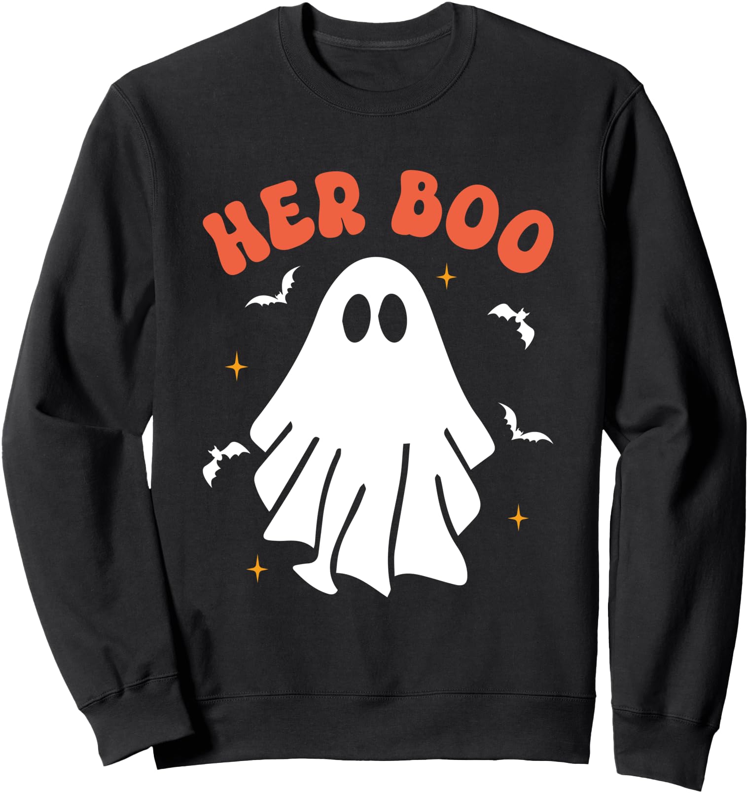 Her Boo & His Boo Funny Matching Halloween Pajama Couples Sweatshirt