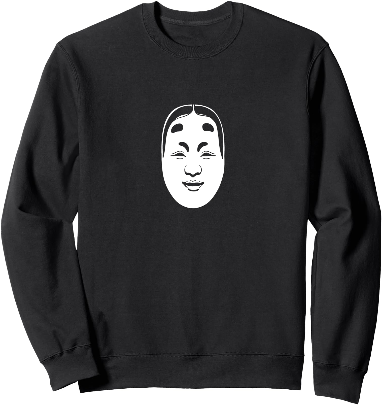Stylized, minimal Onnamen mask. For Japanese culture fans Sweatshirt