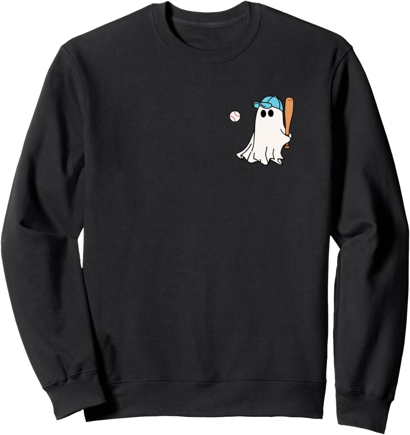 Baseball Halloween Baseball Ghost Sweatshirt