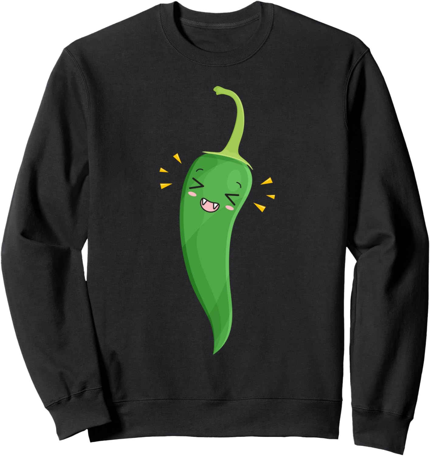 Jalapeno Cute Japanese Hot Pepper - Anime Style Kawaii Food Sweatshirt