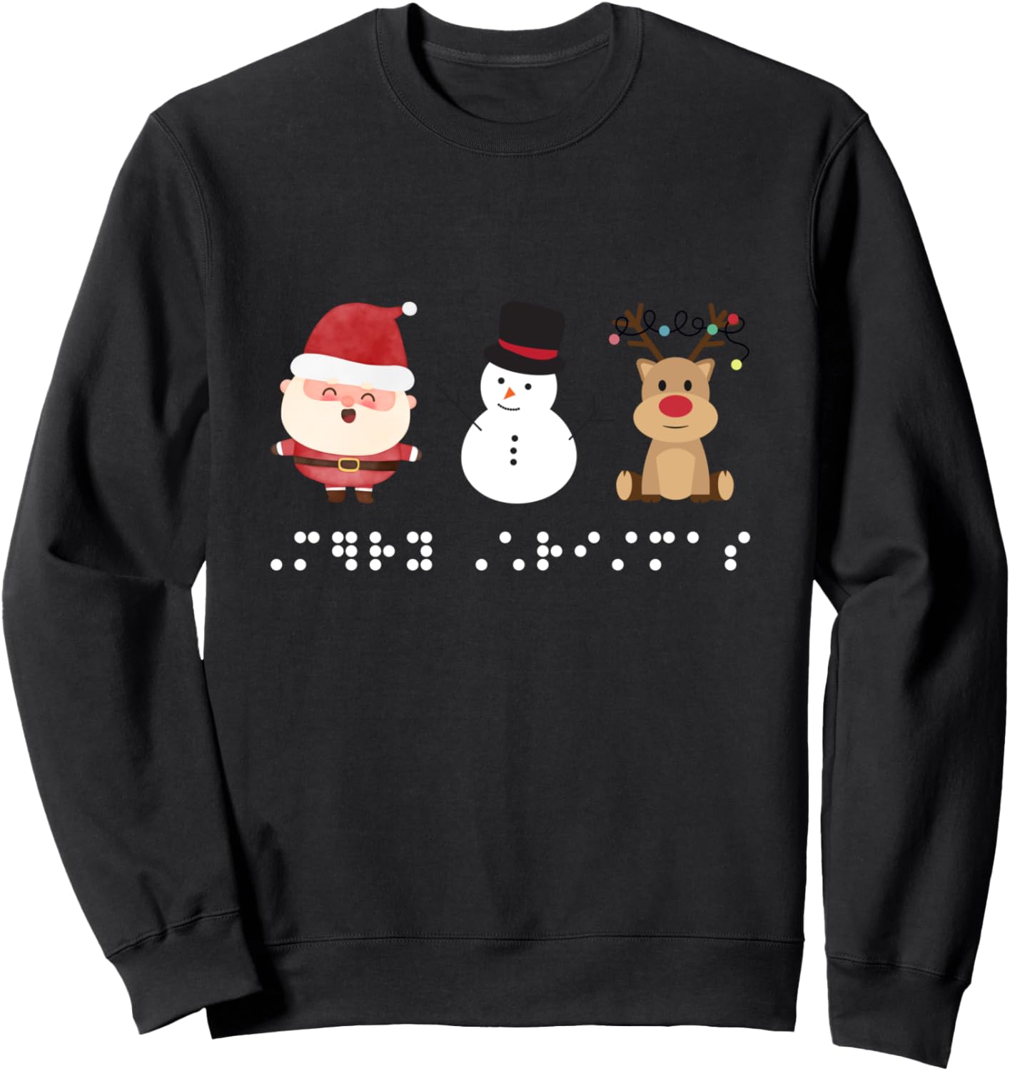 Visual Braille Christmas Gear for Men Women Kids TVI School Sweatshirt
