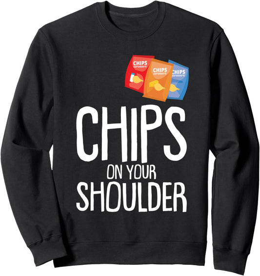 Chip On Your Shoulder Lazy DIY Halloween Costume Funny Spoof Sweatshirt