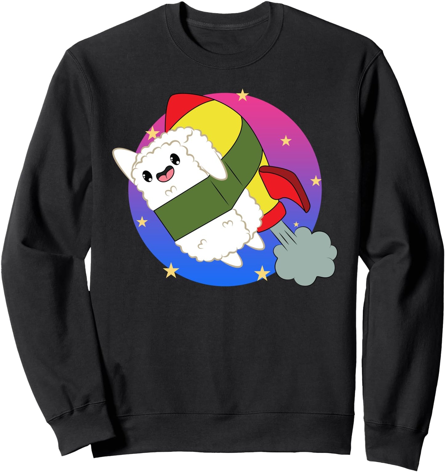 Cute Sushi Rocket In Universe Kawaii Anime Japanese Sweatshirt