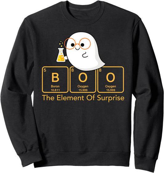 Chemistry Boo The Element Of Surprise Cute Chemist Halloween Sweatshirt