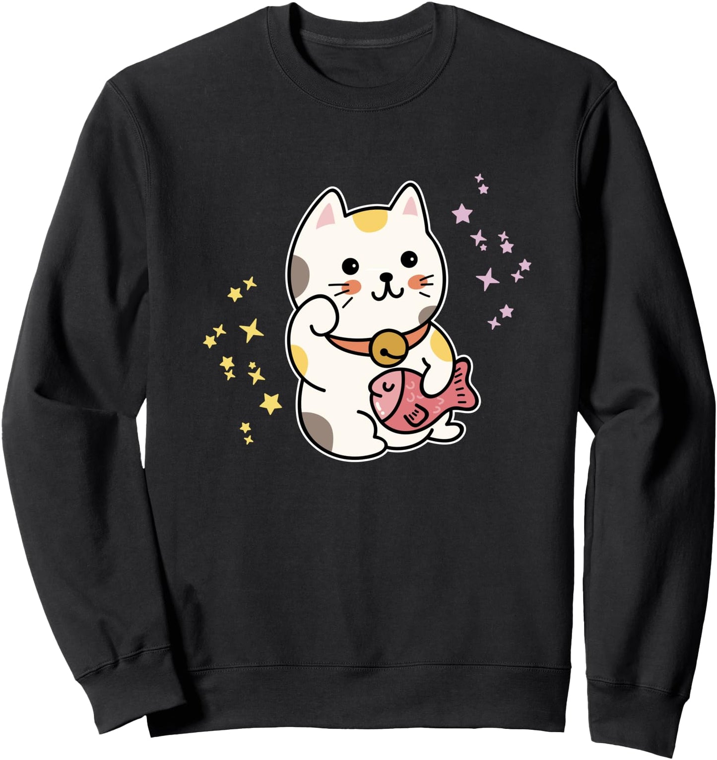 Cute Kawaii Maneki Neko Lucky Cat Japanese Kitten Otaku Weeb Sweatshirt