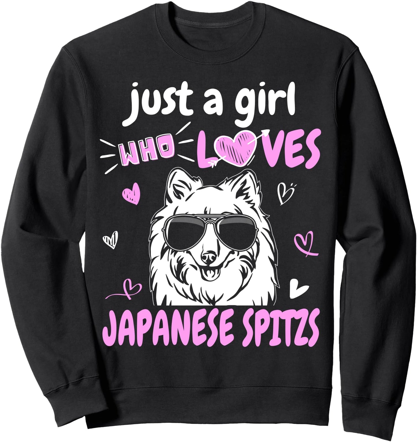 Just A Girl Who Loves Japanese Spitzs Cute For Christmas Sweatshirt