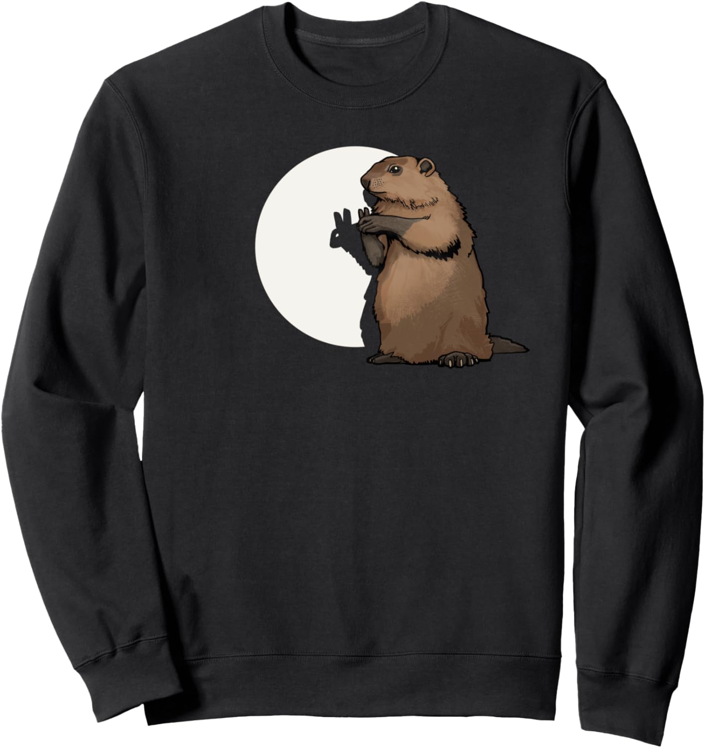 Groundhog Day Shadow Puppet Funny Gift Sweatshirt