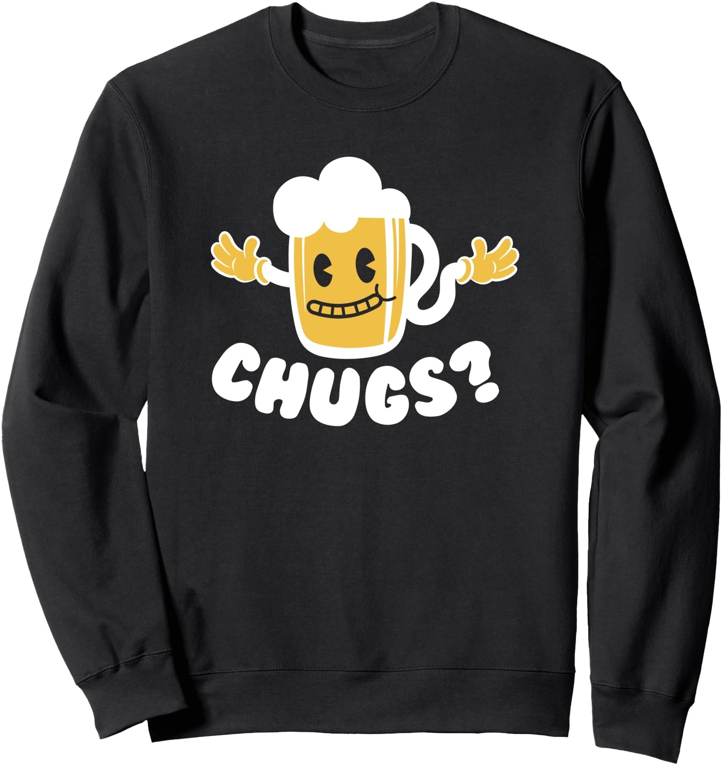 Chugs Cartoon Beer Hugs Funny Drinking Beer Lover Sweatshirt