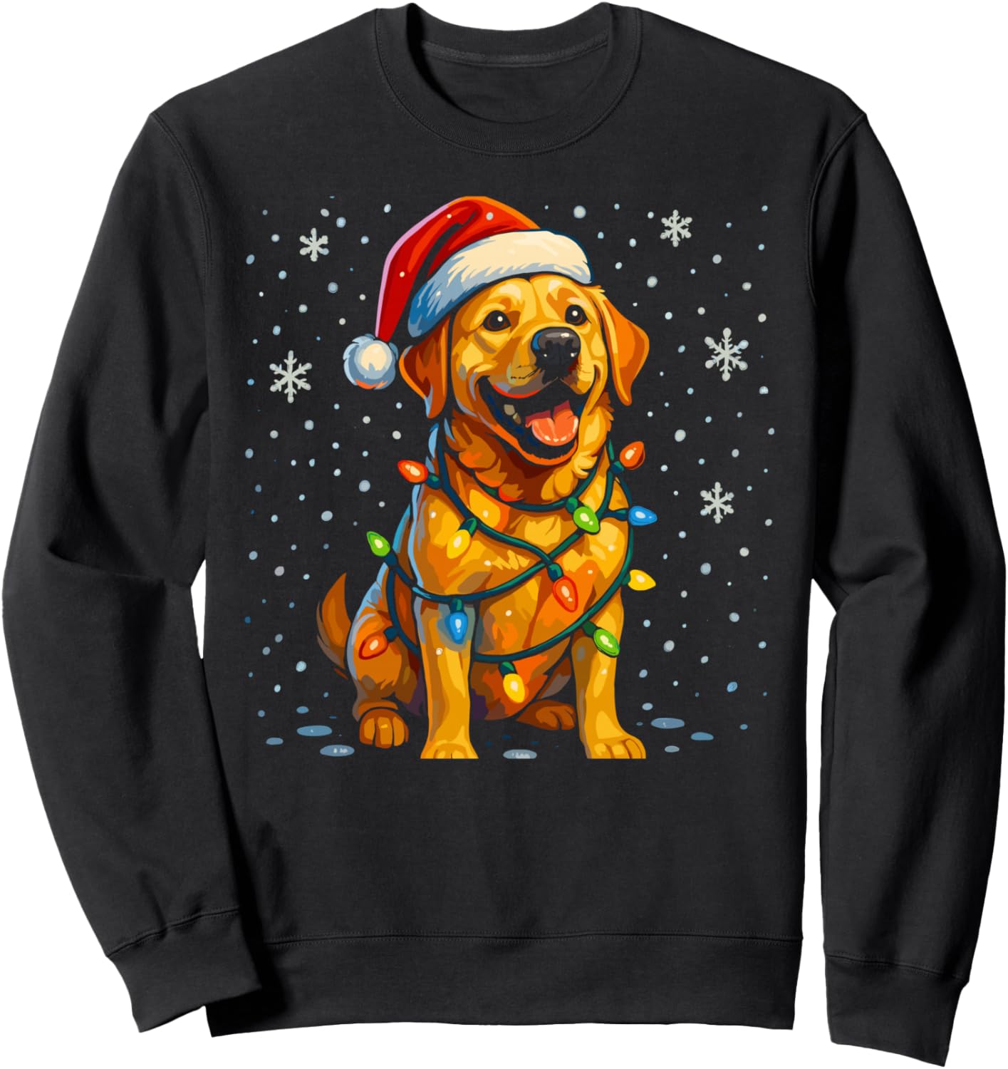 Yellow Labrador Labs Tree Christmas Dog Xmas Pet Dogs Sweatshirt