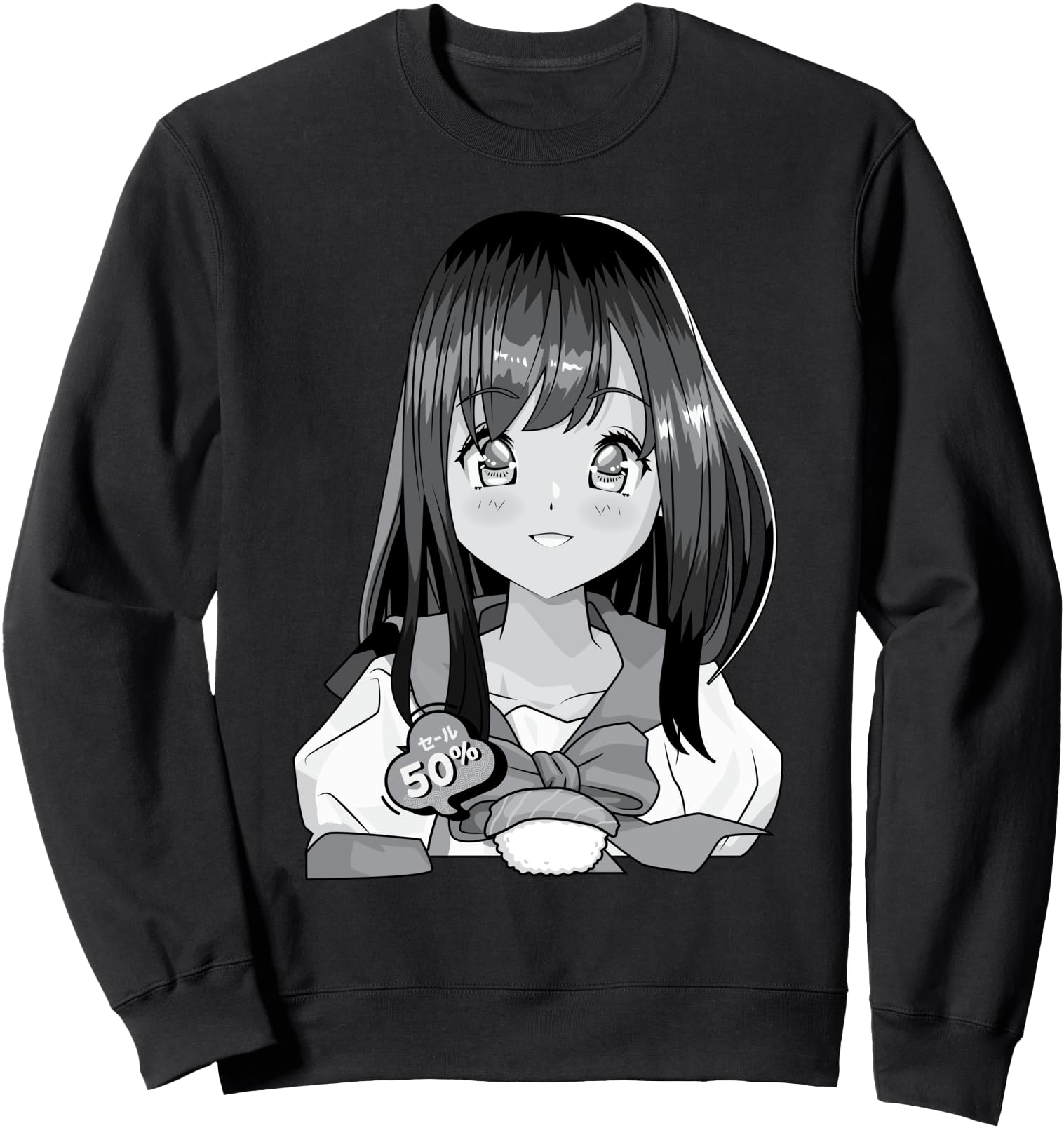 Cute Kawaii Anime - Shy School Girl - Japanese Aesthetics Sweatshirt