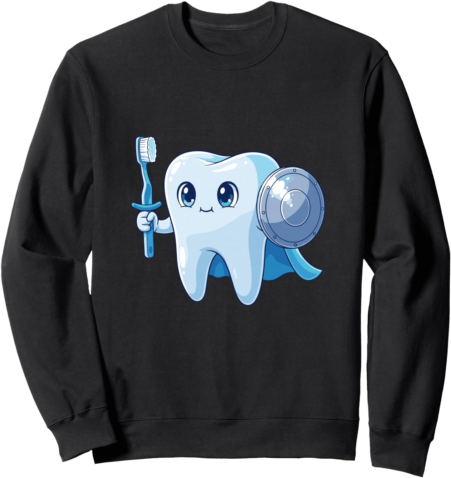 Tooth Kawaii Warrior Hero Dental Assistant Dentist Protector Sweatshirt