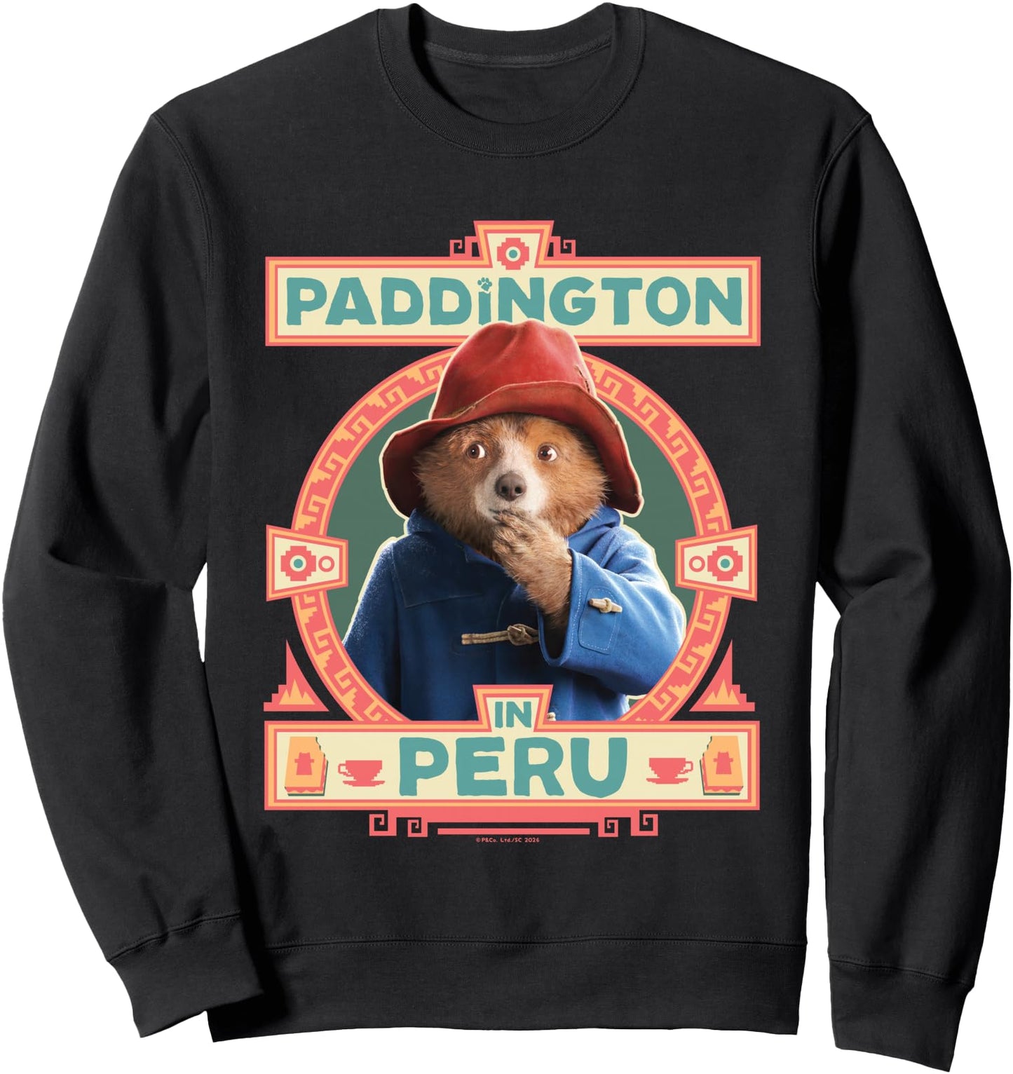 Paddington Bear In Peru Pixel Incan Patterns Sweatshirt