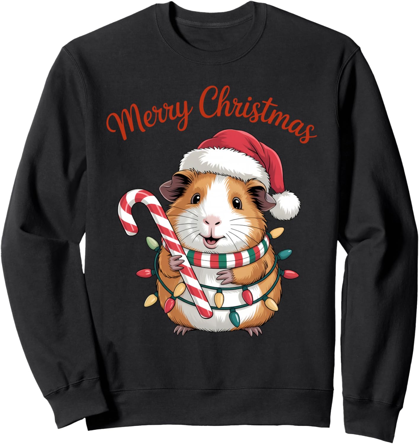 Guinea Pigs Christmas Lights Xmas Animal Lover Women Kids Sweatshirt