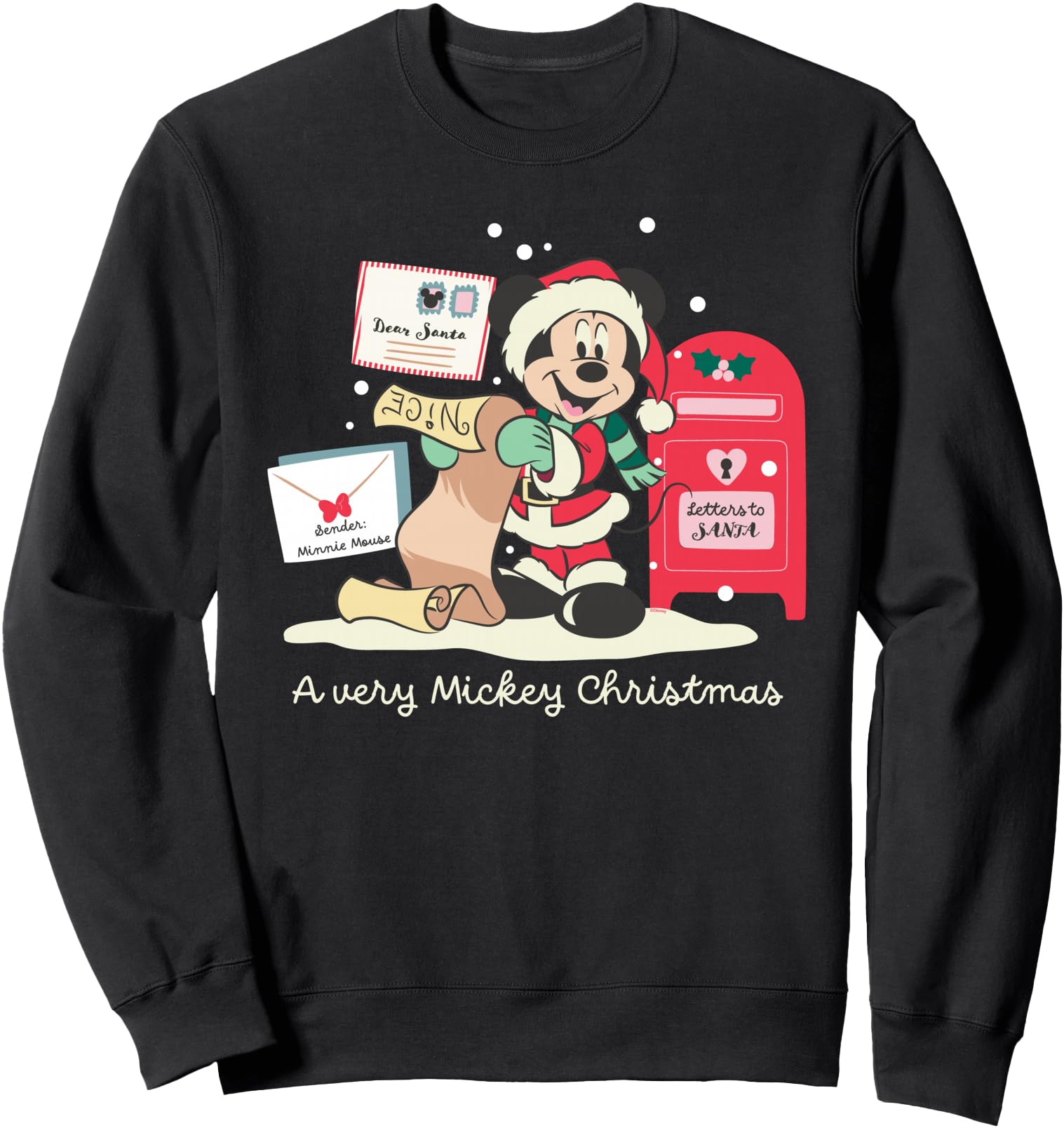 Disney Mickey Mouse A Very Mickey Christmas Retro Holiday Sweatshirt