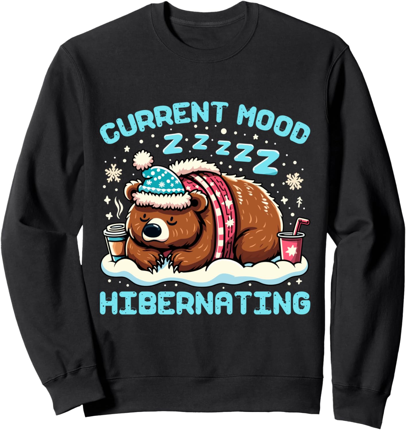 Current Moods Hibernating Bear Winter Sleepy Sweatshirt