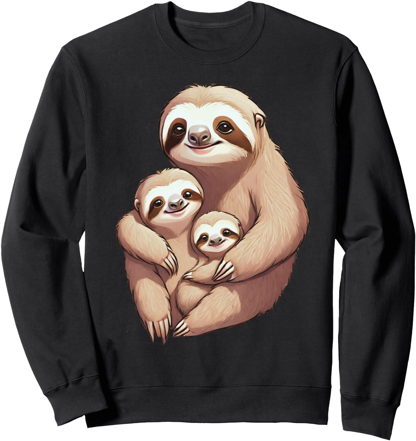 Cute Mama Sloth and Baby Family Mom Mother Gift Women Wife Sweatshirt