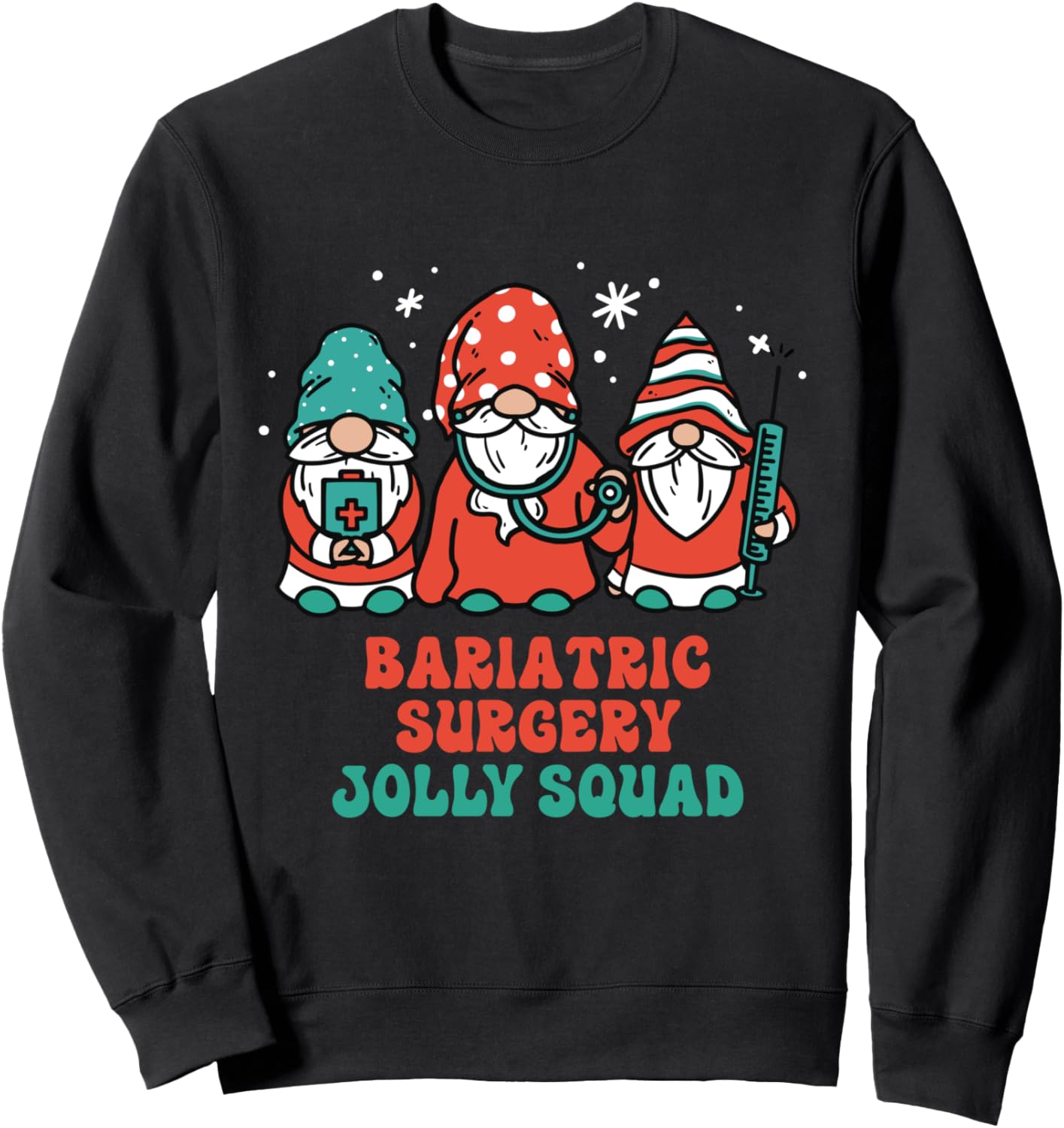 Bariatric Surgery Jolly Squad Gnomes Nurse Christmas Sweatshirt