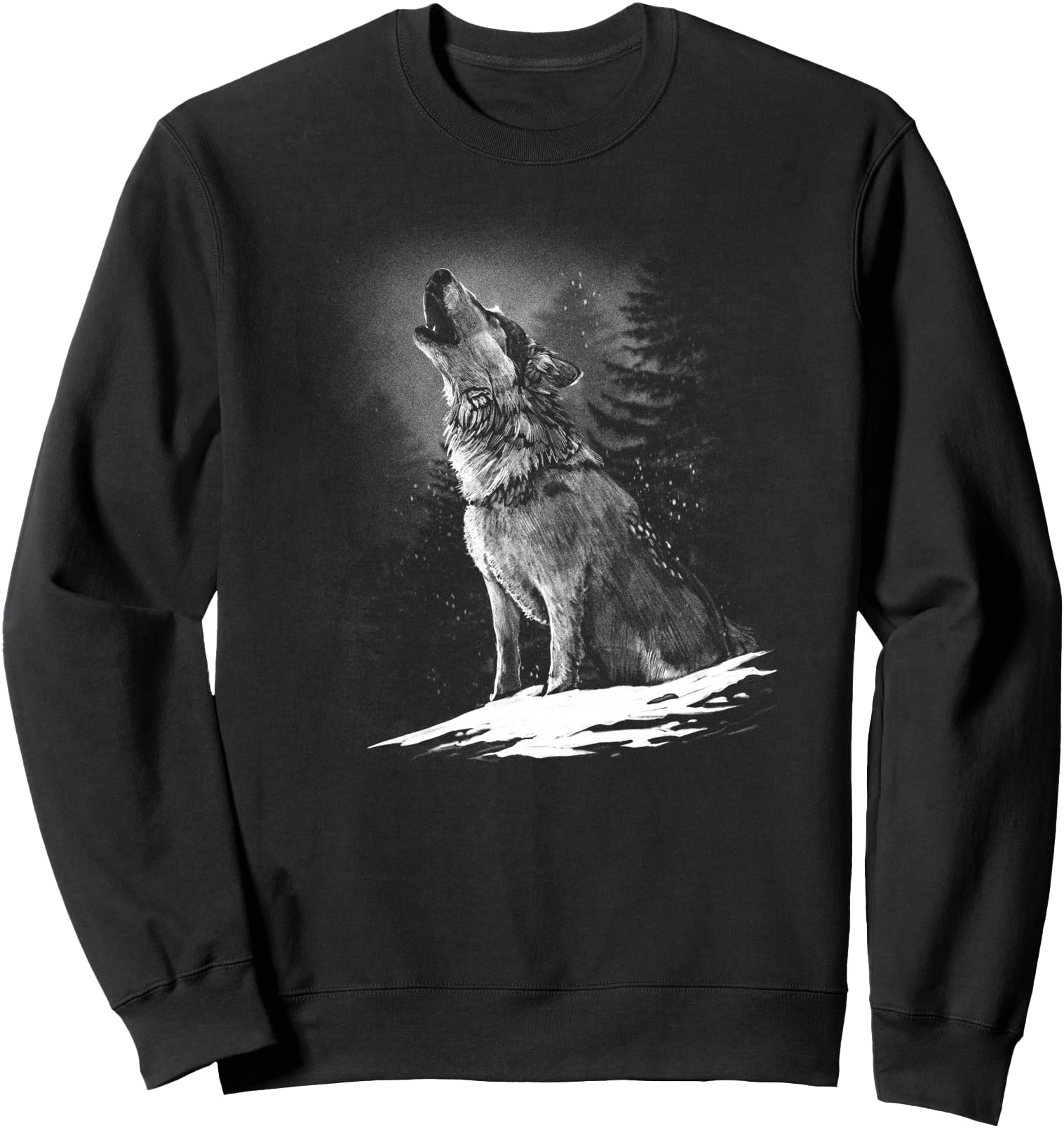 Howling wolf in the Snow Sweatshirt