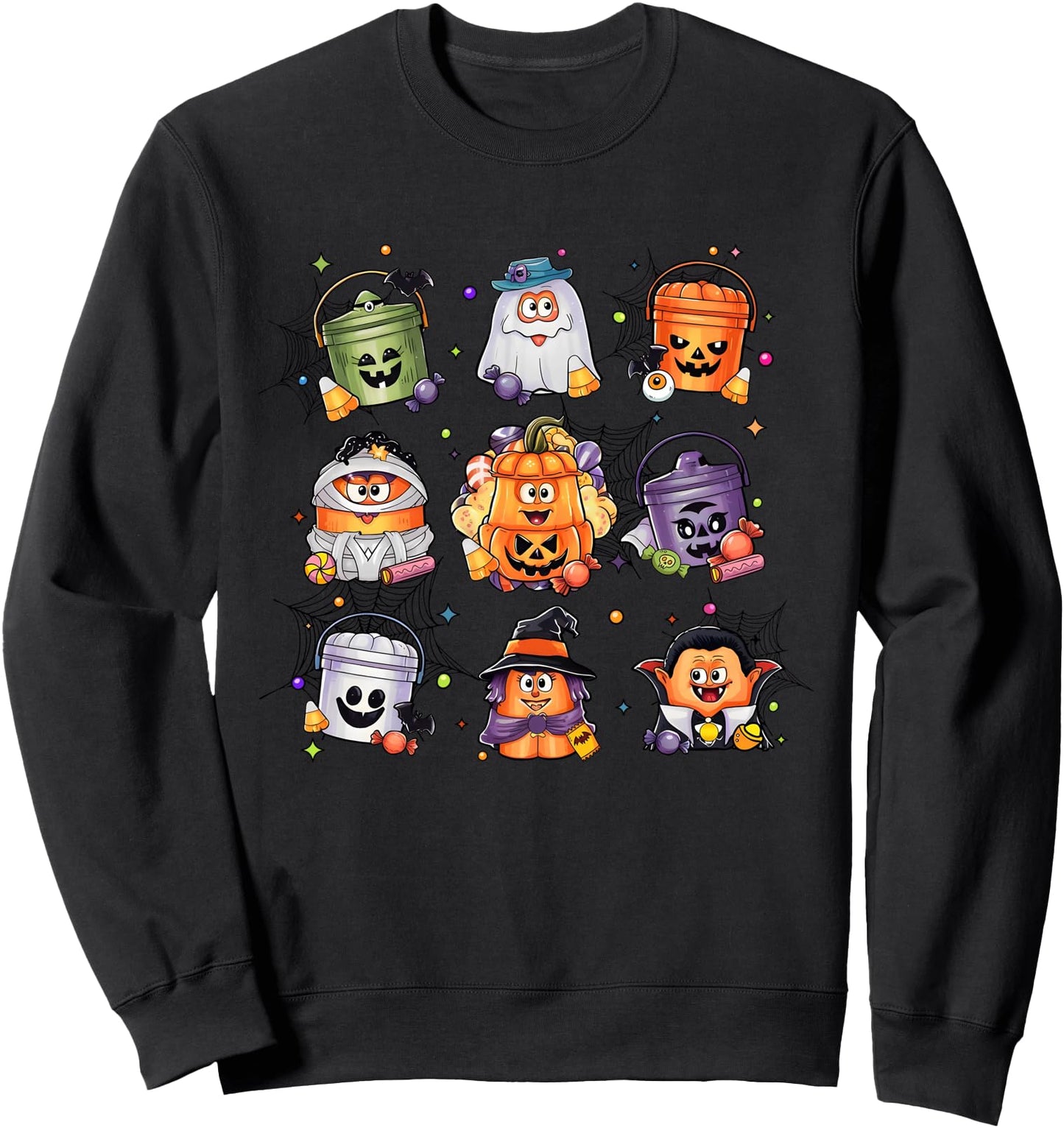 Cute Funny Spooky Chicken Nuggets Monsters Pumpkin Halloween Sweatshirt