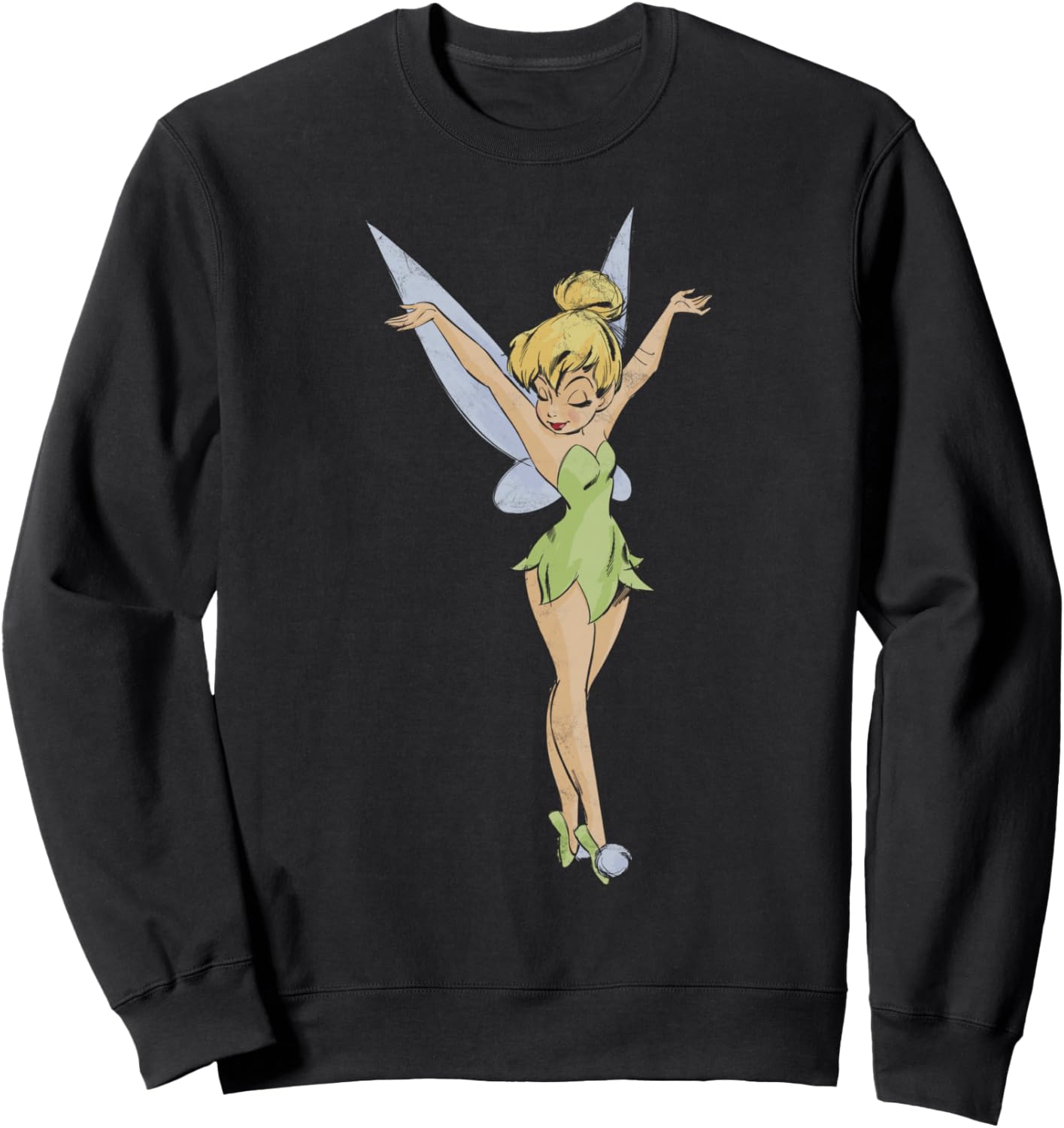 Disney Peter Pan Tinker Bell Arms Up Profile Mirror Dance Sweatshirt
