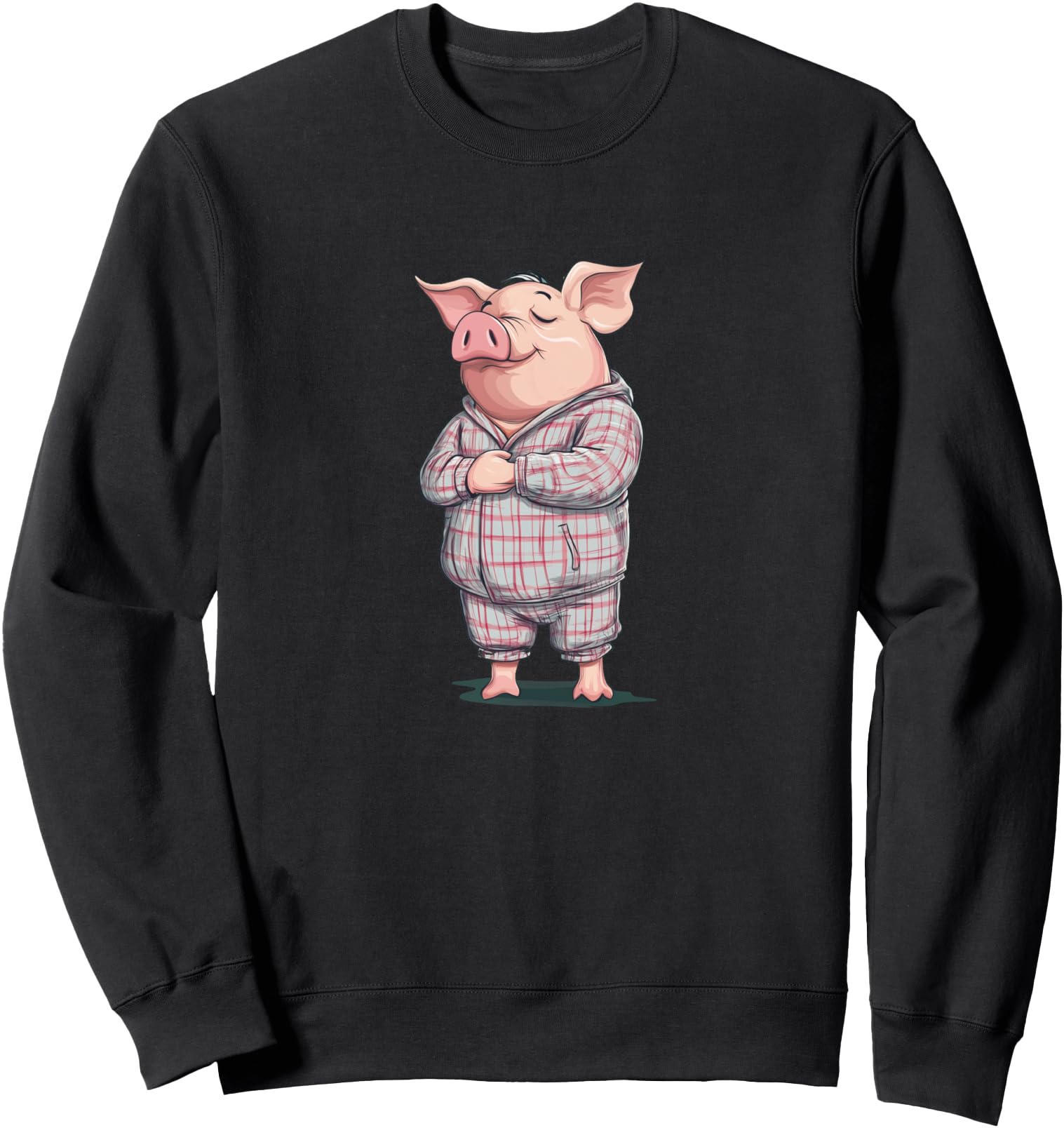 Cool Piggy in Pajama Costume for Pigs and Sleepwear Lovers Sweatshirt