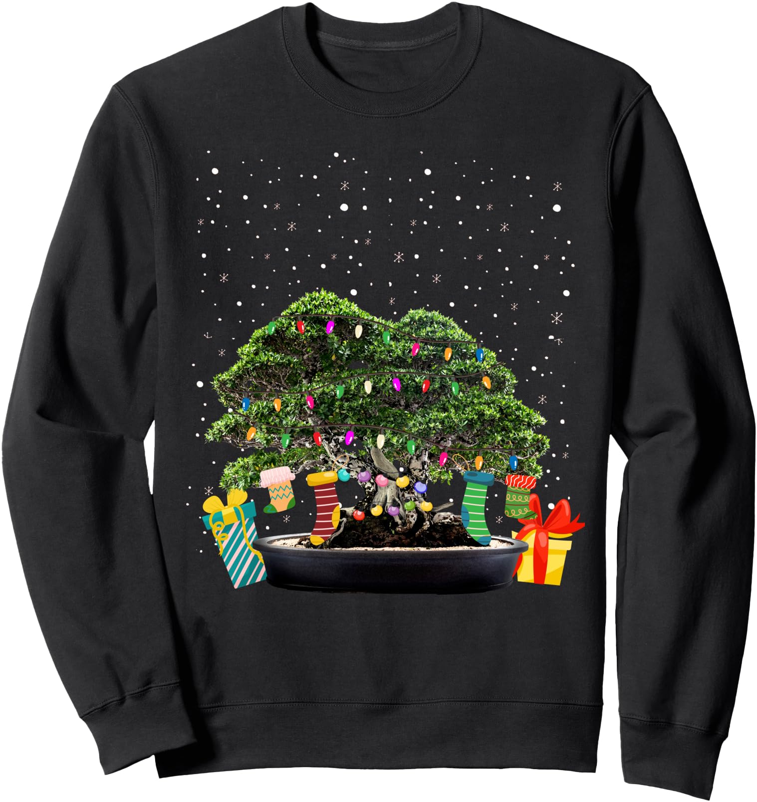 Bonsai Christmas Tree Japanese Gardening Xmas Bonsai Tree Sweatshirt