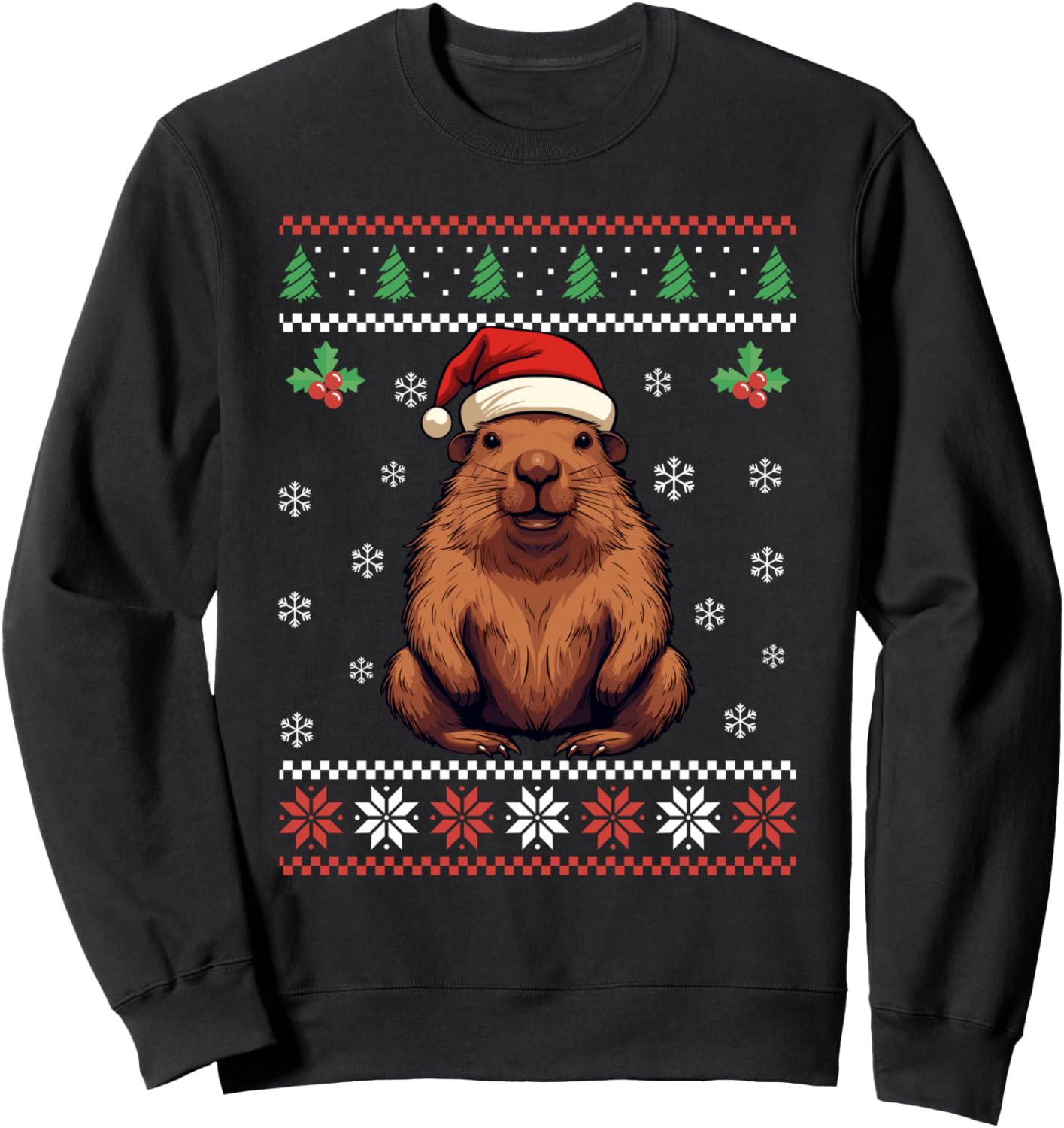 Capybara Ugly Christmas Sweater Xmas for Adults Kids Sweatshirt