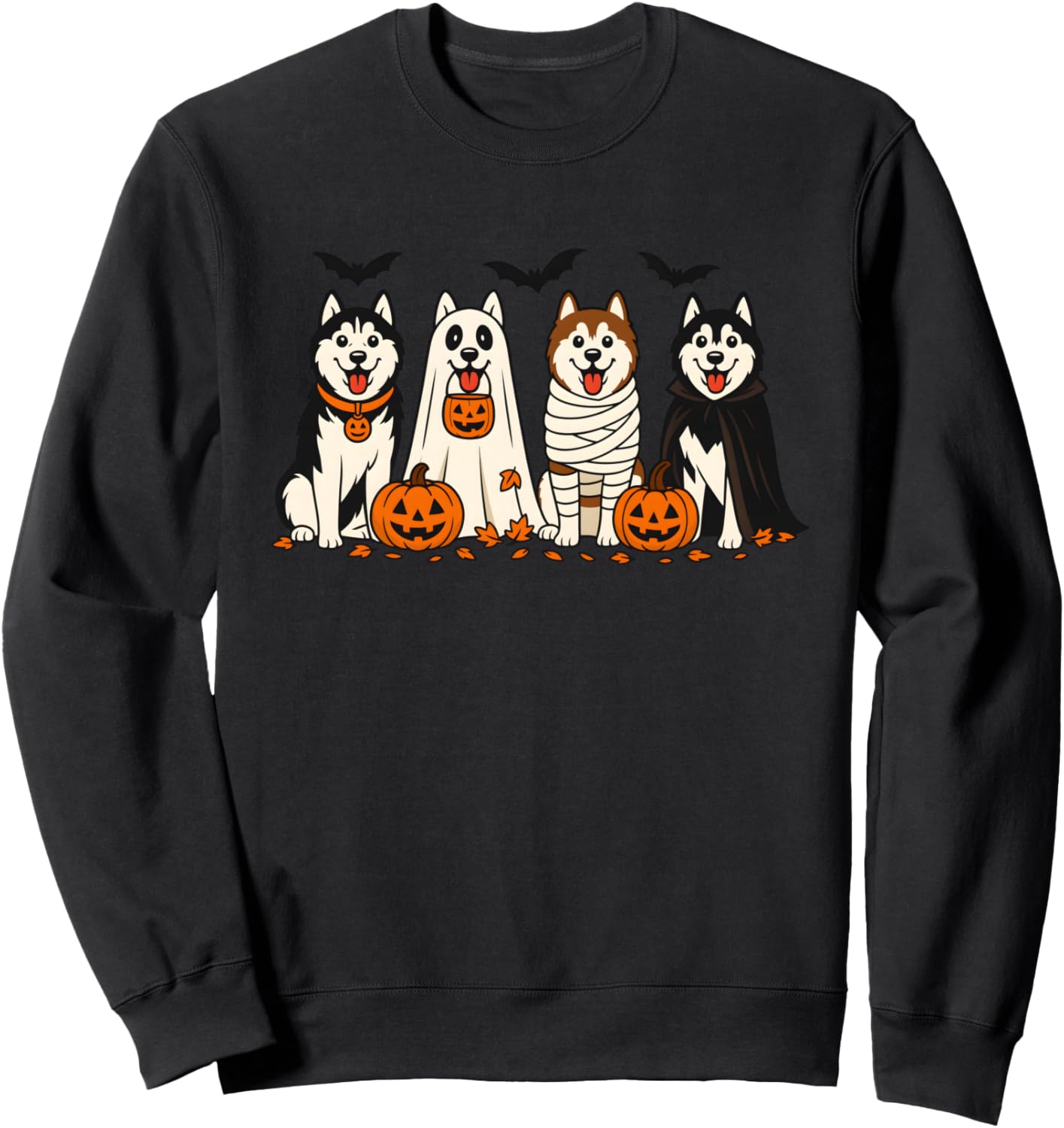 Husky Ghost Dogs Halloween Dog Lovers Sweatshirt