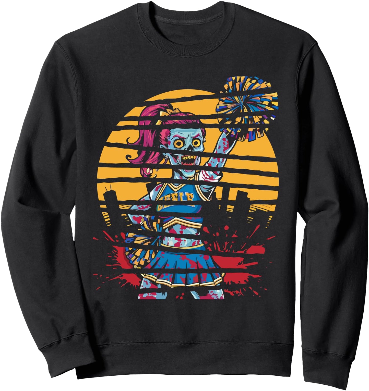 Zombie Cheerleader Zombies Horror Trick Or Treat Halloween Sweatshirt