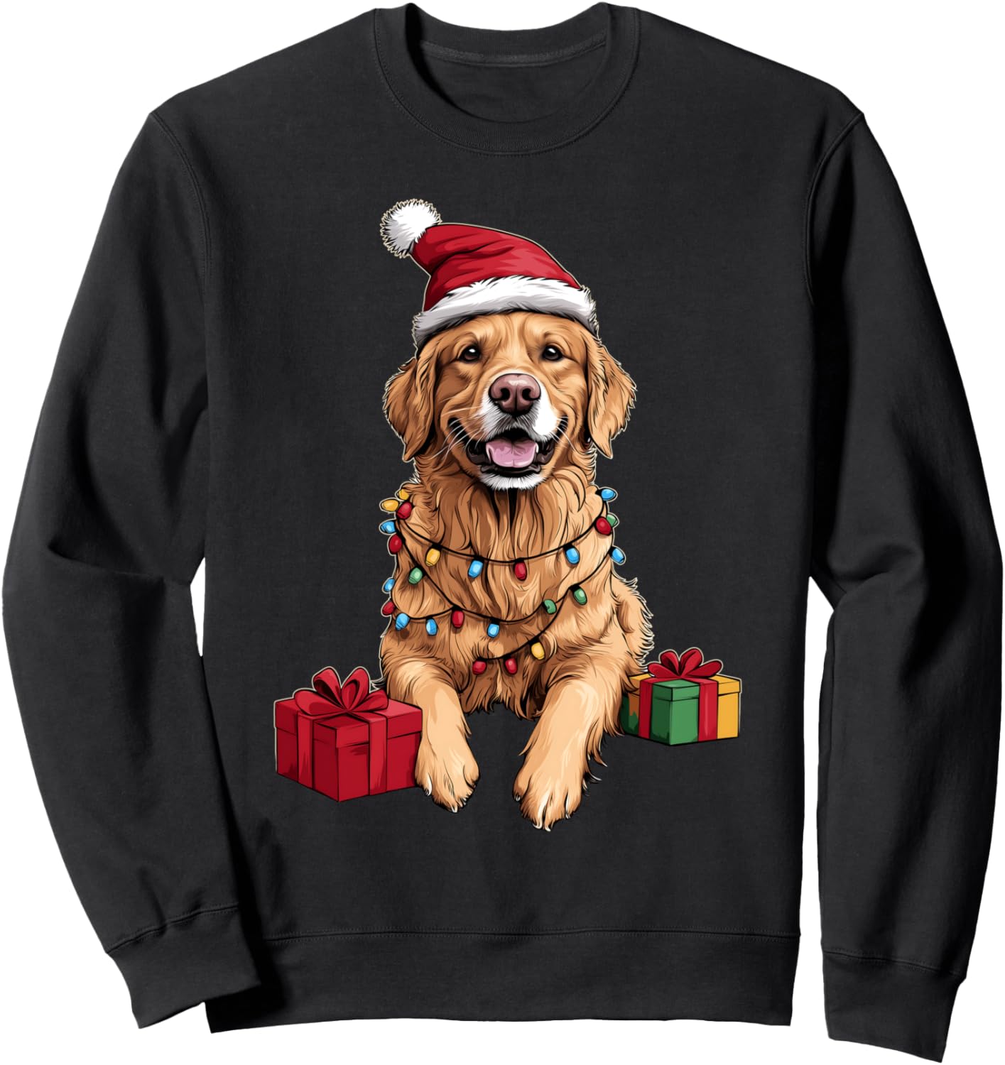 Golden Retriever Christmas Hat Xmas Sweatshirt