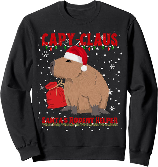 Capybara Christmas Holidays Funny Santa Xmas Capy Claus Sweatshirt