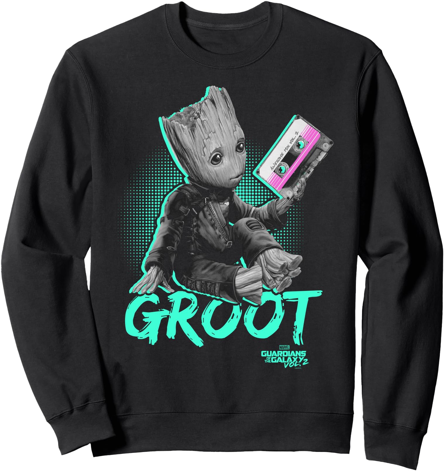 Marvel Guardians Vol. 2 Baby Groot Neon Tape Sweatshirt Sweatshirt