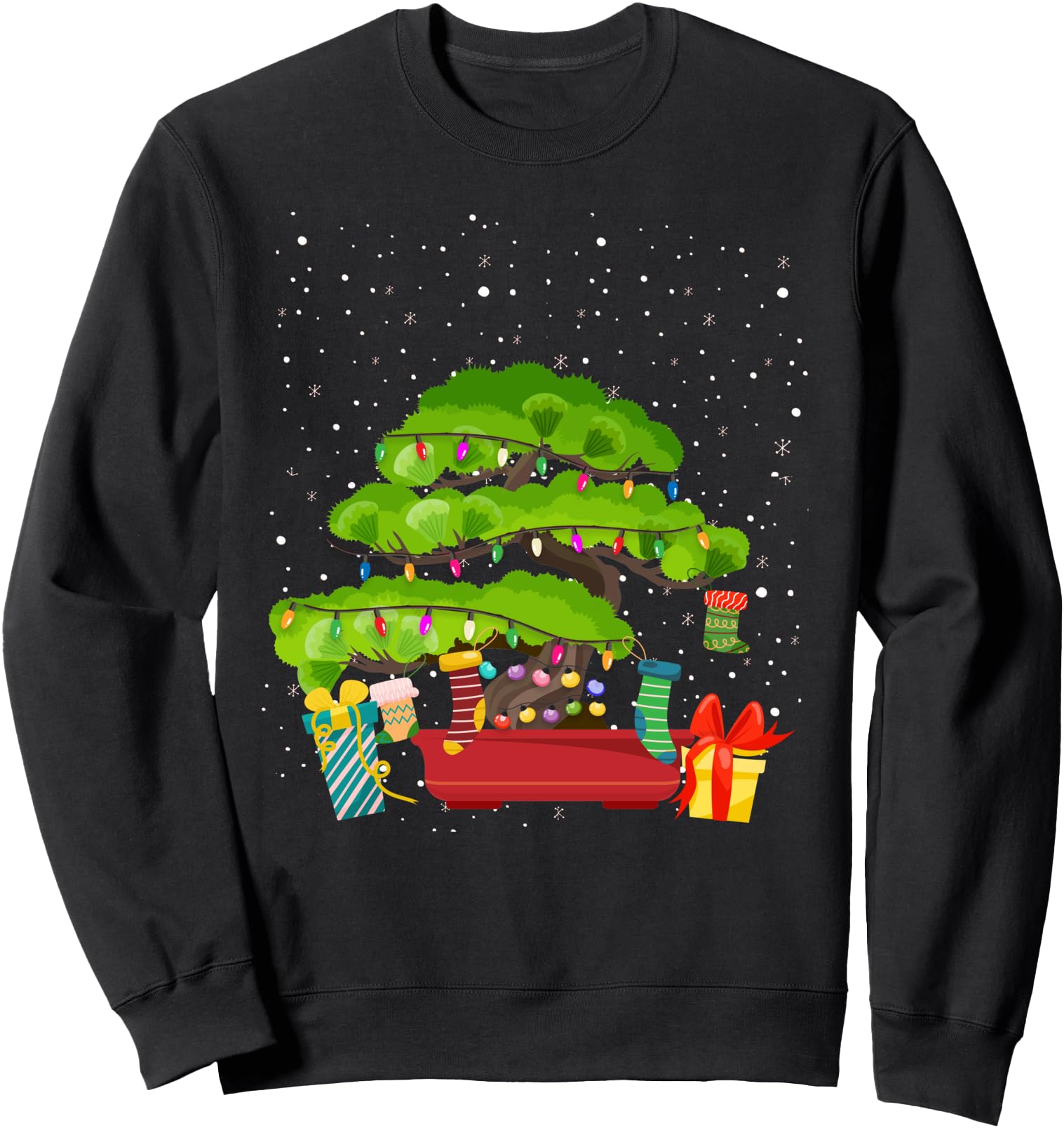 Bonsai Tree Xmas Bonsai Christmas Tree Japanese Gardening Sweatshirt