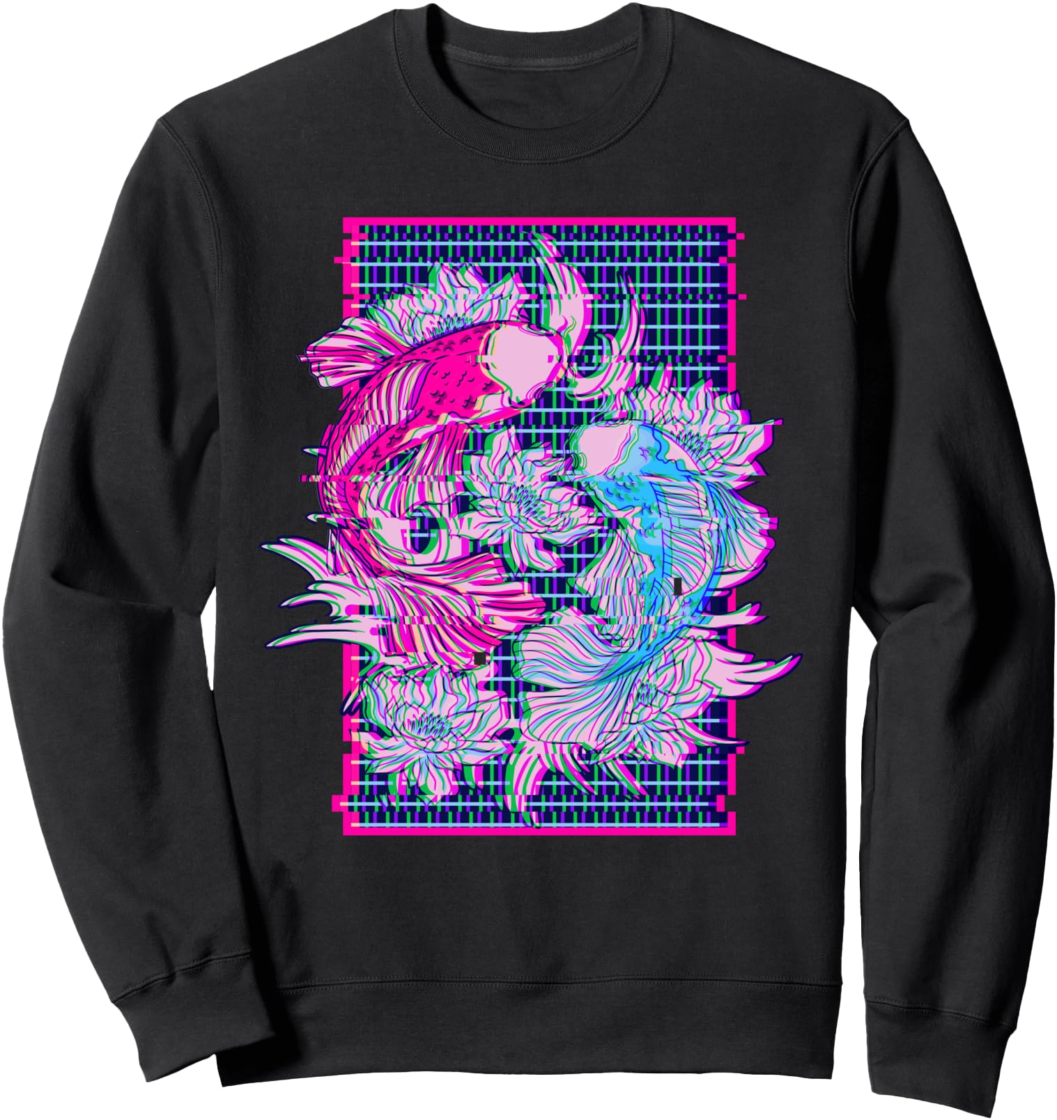 Koi Fish Koi Carp Japanese Vaporwave Aesthetic Sweatshirt