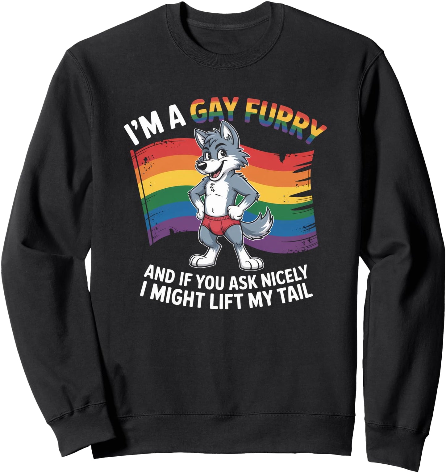 I'm A Gay Furry Pride Month Gay LGBTQ Rainbow Fox Sweatshirt