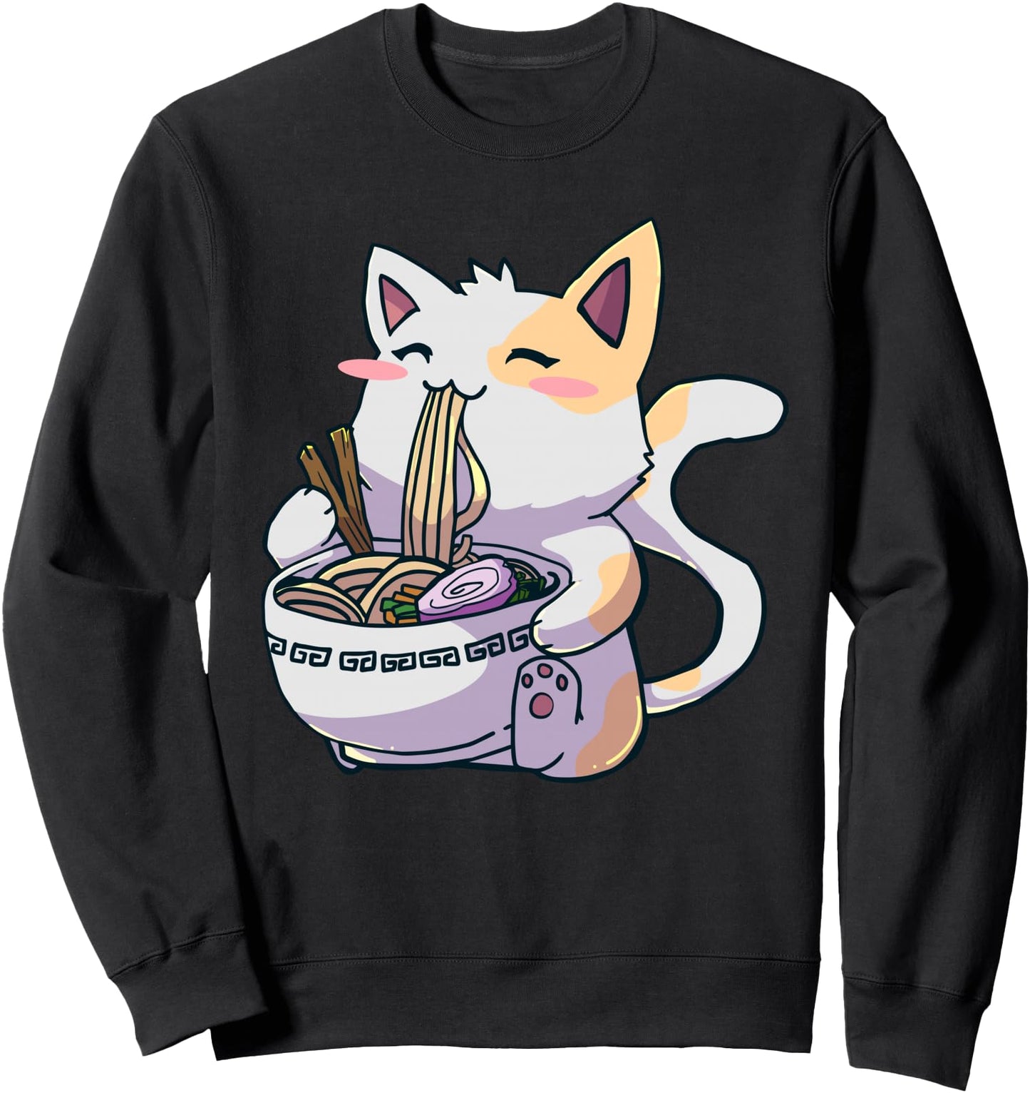 Ramen Cat Kawaii Anime Japanese Kawaii Neko Sweatshirt