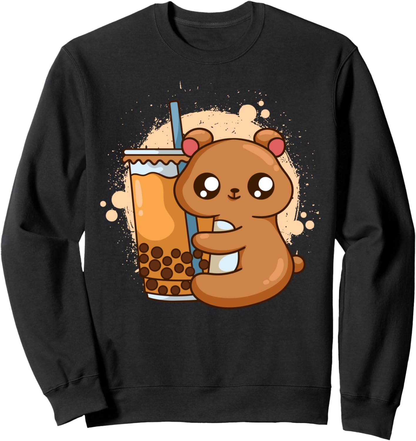 Bubble Milk Tea Boba Tea Cute Brown Bear Japanese Anime Sweatshirt