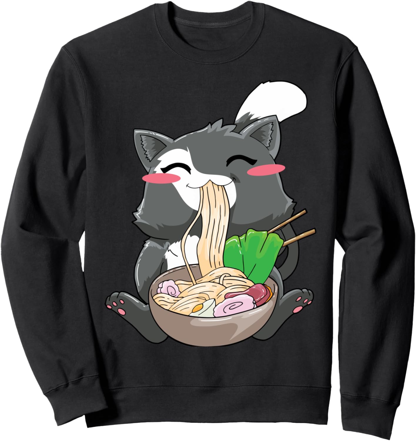 Kawaii Gift Ramen Cat Bowl Anime Sweatshirt