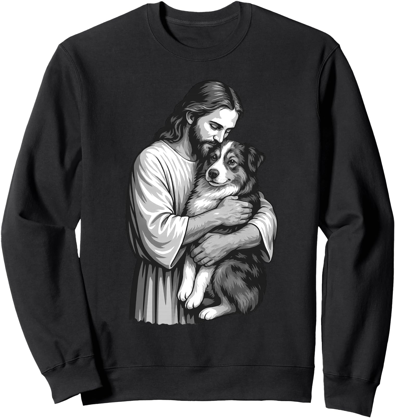 Australian Shepherd And Jesus Christian Faith Dog Lover Sweatshirt