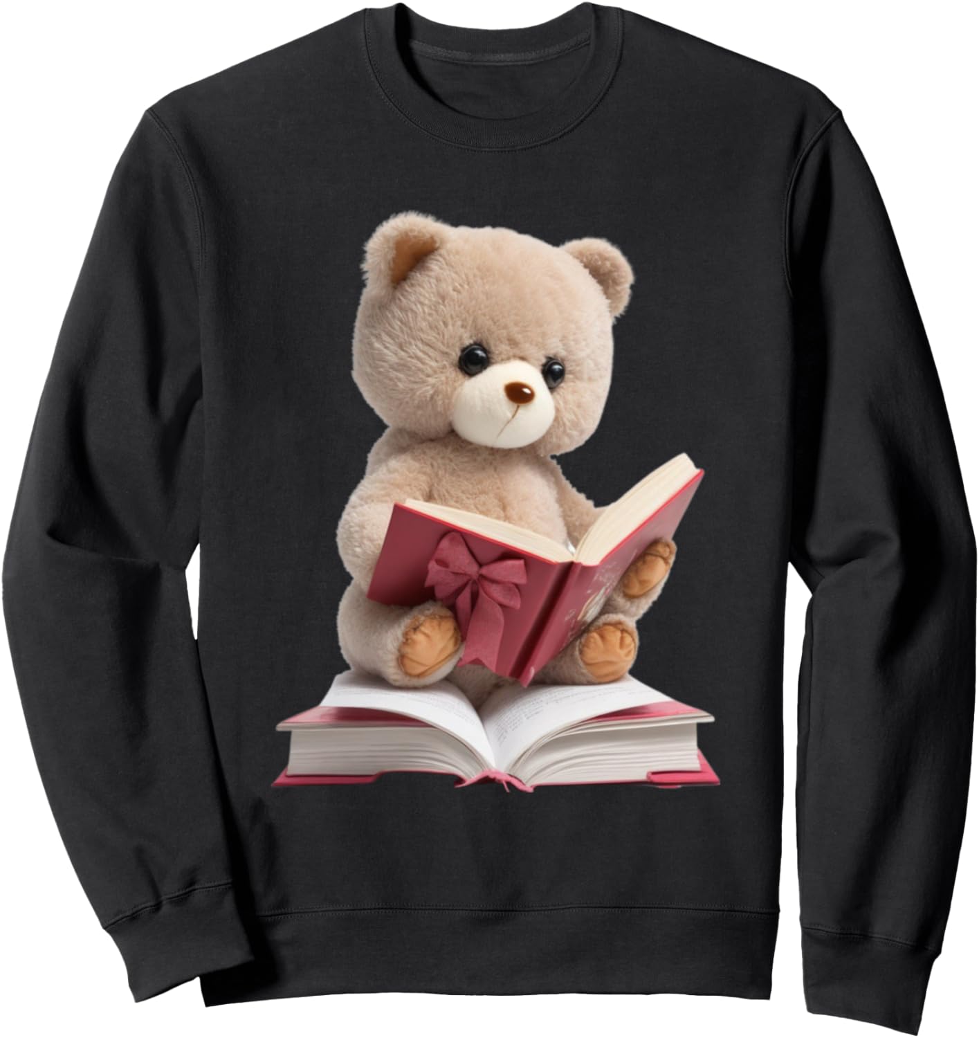 Funny Teddy Bear reading a book: Graphic for bear lovers Sweatshirt
