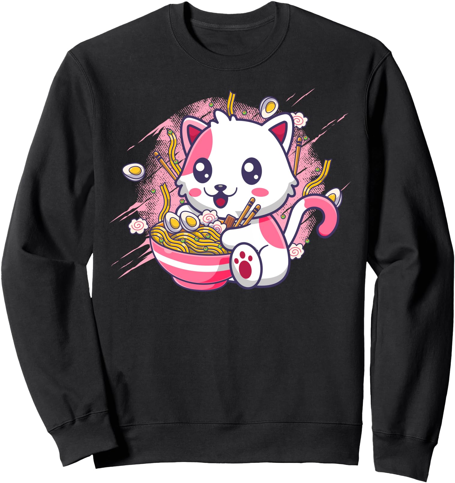 Cat Ramen - Ramen Lover Japanese Kawaii Cat Ramen Sweatshirt
